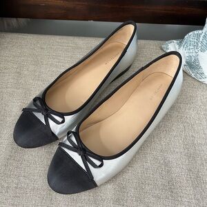 Ann Taylor Silver Ballet Flats